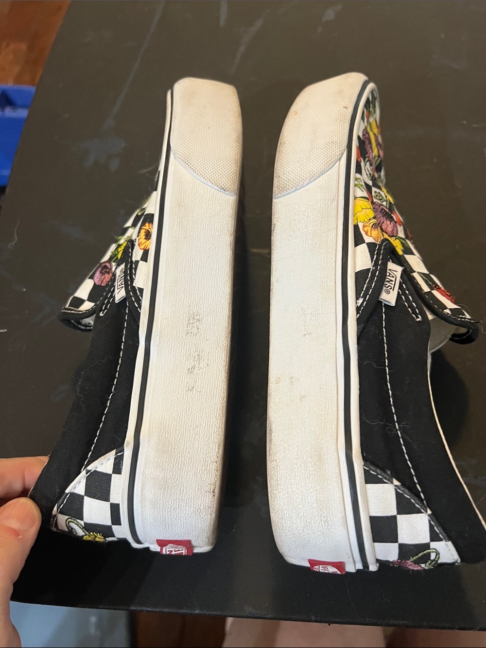 Vans poppy checkerboard platform Slip-Ons Floral Print used - Picture 7 of 12
